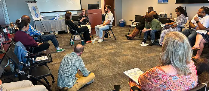 Couples at an Imago relationship workshop