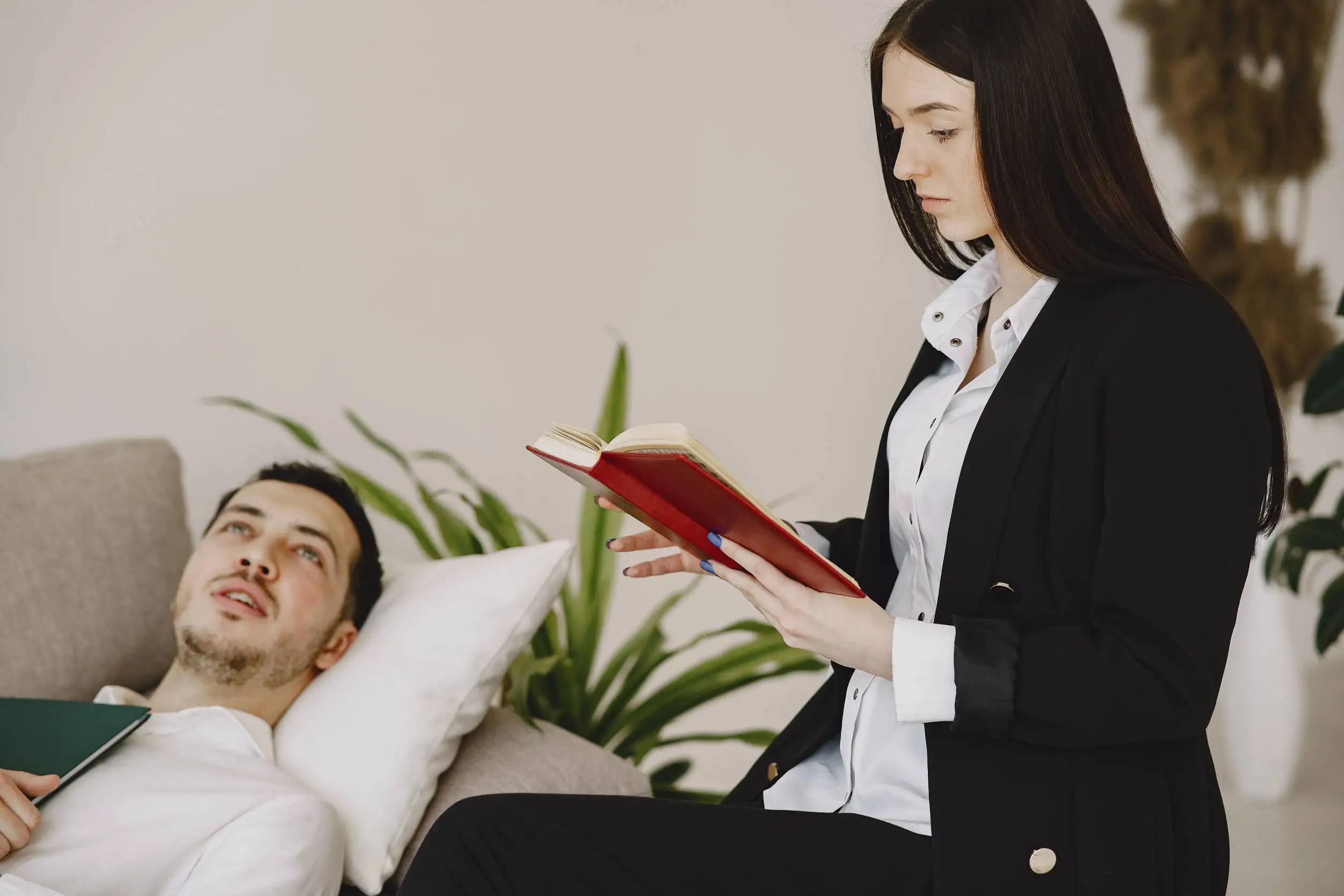 Man in therapy counseling session